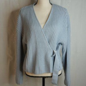 light blue chunky cardigan